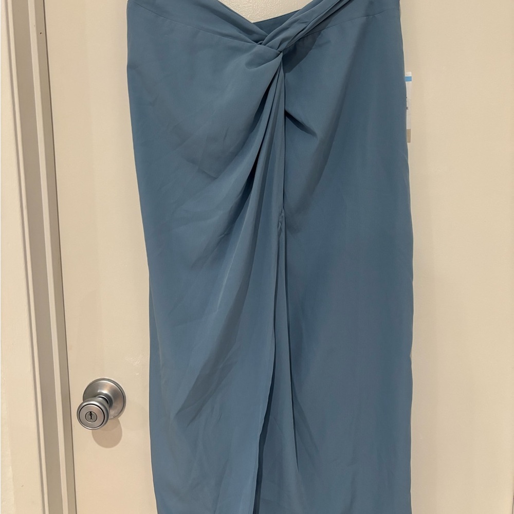 Area Stars Blue Draped Skirt Large